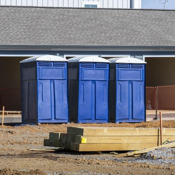 Heavy-duty construction site porta potty in Menomonie, Wisconsin